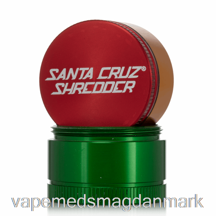 Vape Med Smag Santa Cruz Shredder 1,6 Tommer Lille 3-delt Kværn Rasta (40mm)